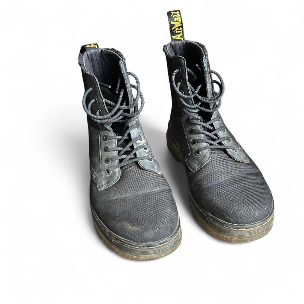 Dr. Martens Combs boot in black with a nylon and coated leather black boots 10